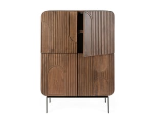 Buffet 4 porte(s) 0 tiroir(s) <strong>JLC KREATION</strong> <strong></strong> - 90 cm coloris bois foncé