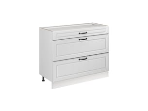 Vicco meuble cuisine, blanc campagneblanc, 100cm sans plan de travail