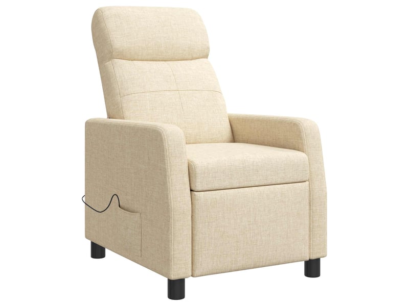  Vidaxl fauteuil de massage inclinable crème tissu  - Conforama E