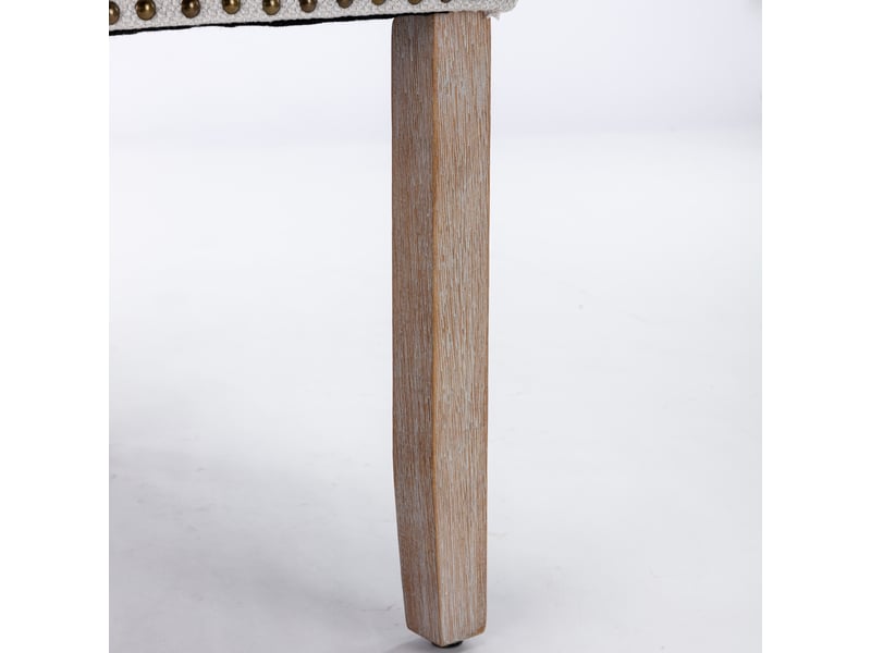  Lot de 2 chaises de salle à manger beiges, pieds en bois massif W3223P403720 - Conforama D