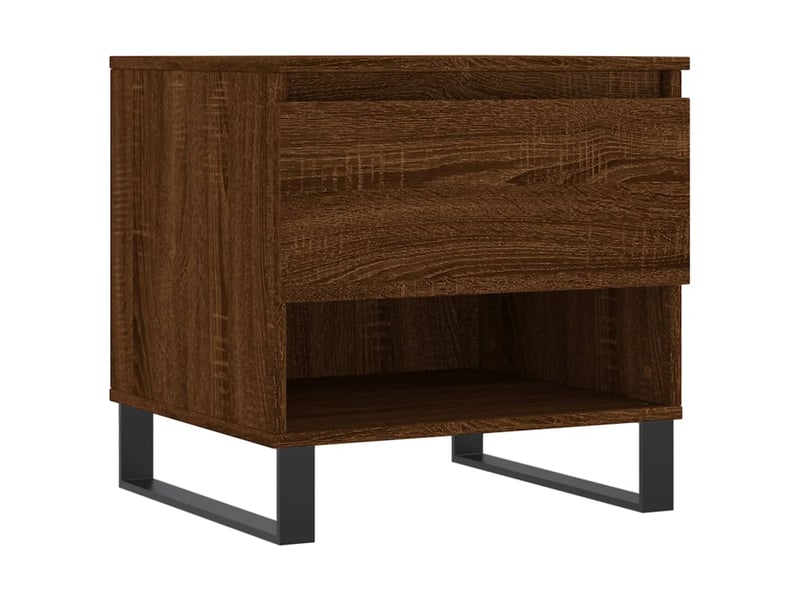  Tables basses 2 pcs - table de salon - table à thé chêne marron 50x46x50 cm bois d'ingénierie  - Conforama E