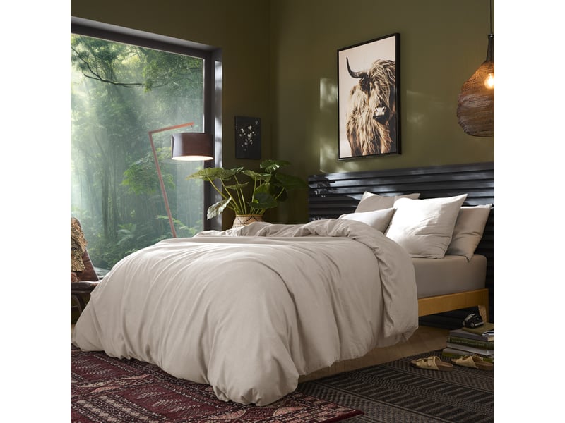  Parure de lit 240x260 cm lin métis naturel PD25518 - Conforama C