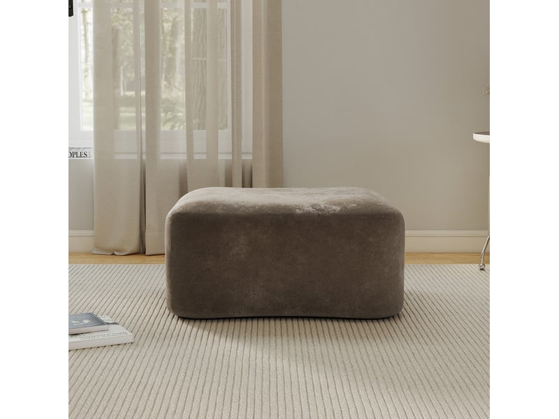Ottoman velvet brown - pouf modulable canapé sans cadre - Conforama D
