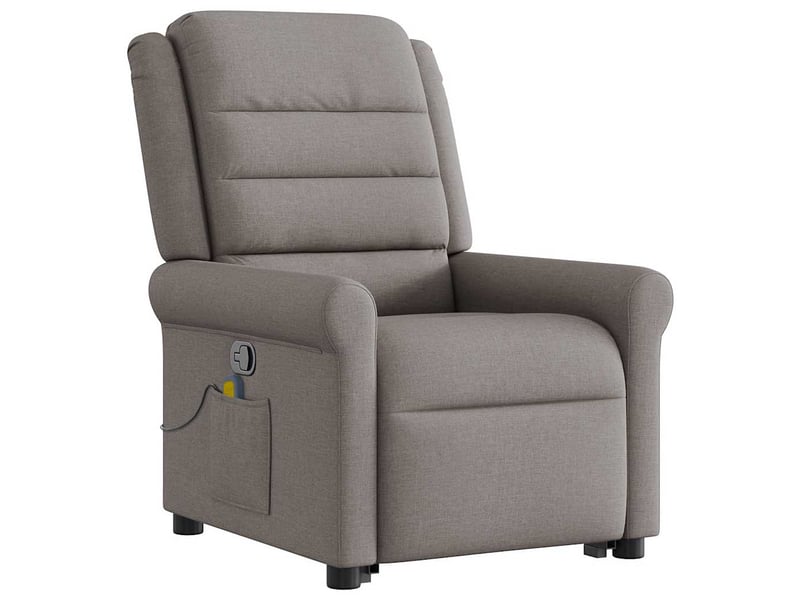  Fauteuil inclinable de massage, fauteuil relax taupe tissu shl94039  - Conforama E