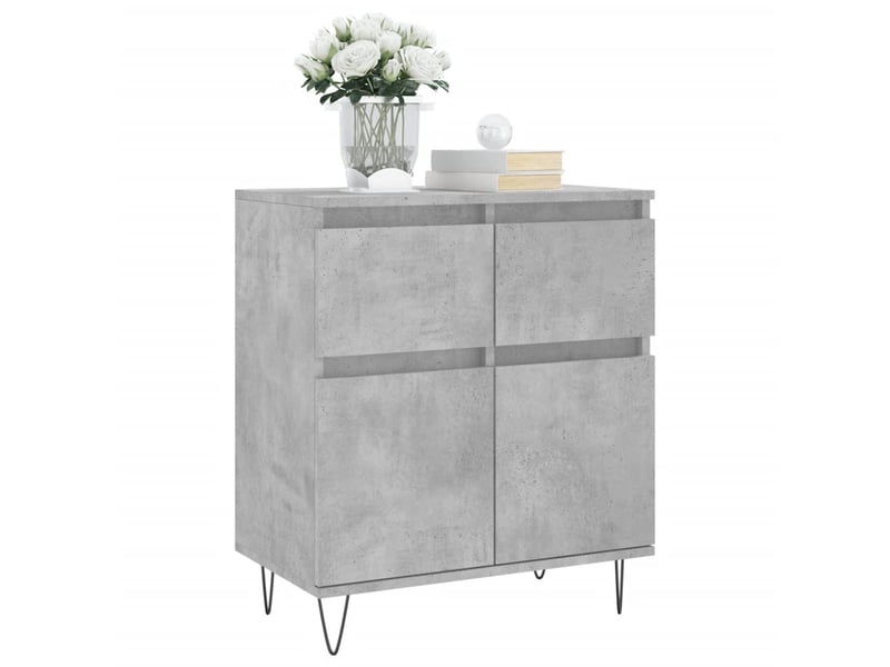  Buffet - bahut - meuble de rangement gris béton 60x35x70 cm bois d'ingénierie  - Conforama C