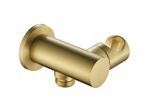 Support de pommeau de douche à main réglable en laiton, support mural rond pour pommeau de douche, support de pommeau de douche en or brossé