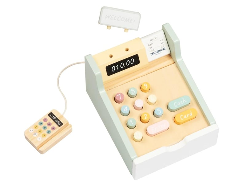 Caisse enregistreuse en bois tooky toy tp543 - 23 pièces 6976831554958 - Conforama D