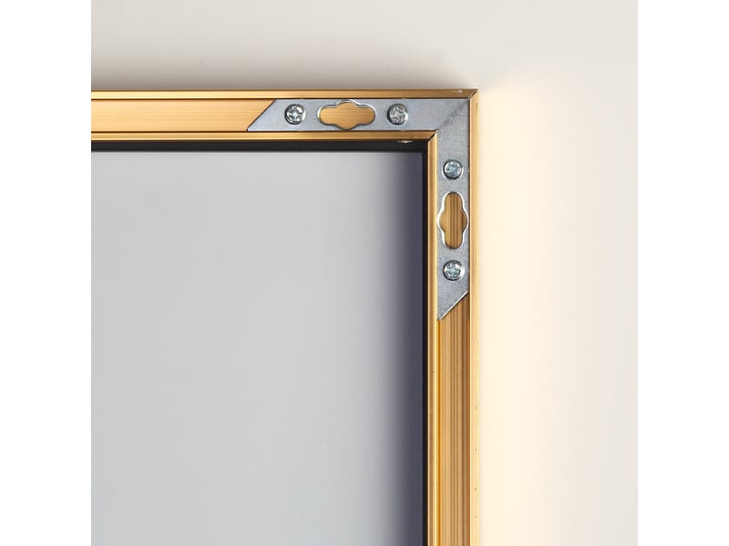 Miroir sur pied classique 180x80 cm - grand miroir rectangulaire - cadre en aluminium - salon, chambre à coucher, dressing - doré - Conforama W