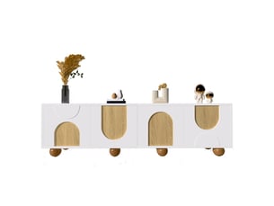 Meuble tv coloris blanc  <strong>OOIILLEE</strong>  <strong></strong>