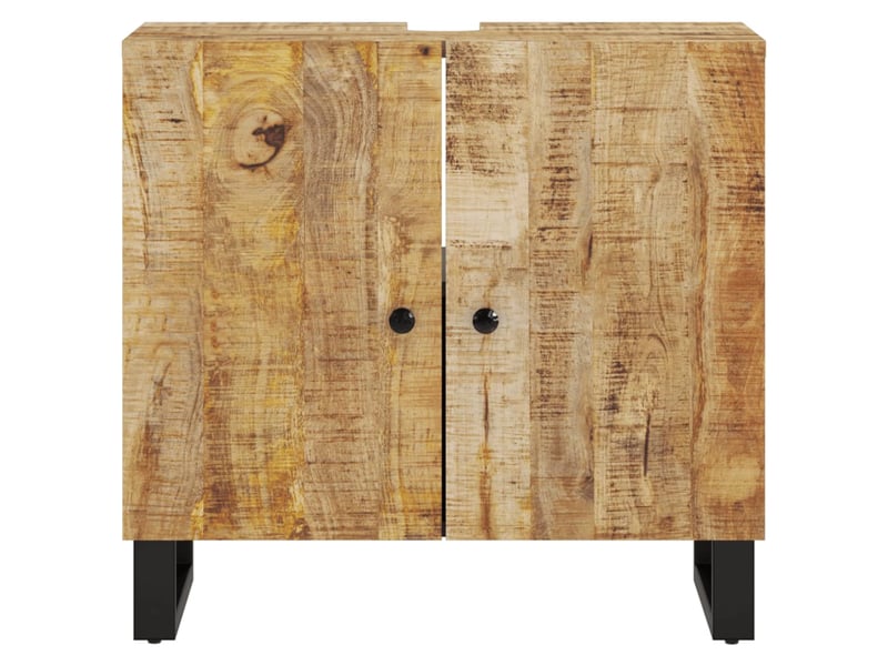  Meuble sous évier, armoire salle de bain 62x33x58 cm bois de manguier et d'ingénierie cf65488  - Conforama D