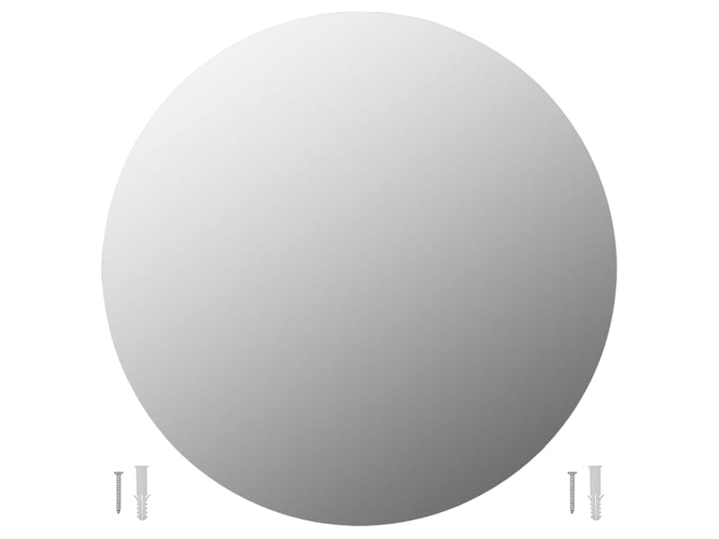  Miroir mural avec lampes led rond verre cf62813  - Conforama D