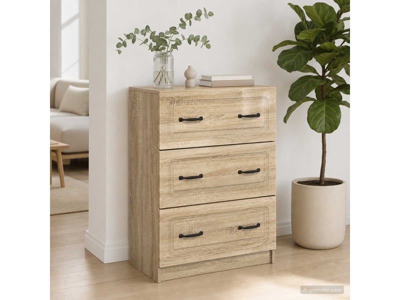  Armoire de rangement bureau, armoire à tiroirs 66 x 34,5 x 87 cm bois d'ingénierie shl7067  - Conforama B