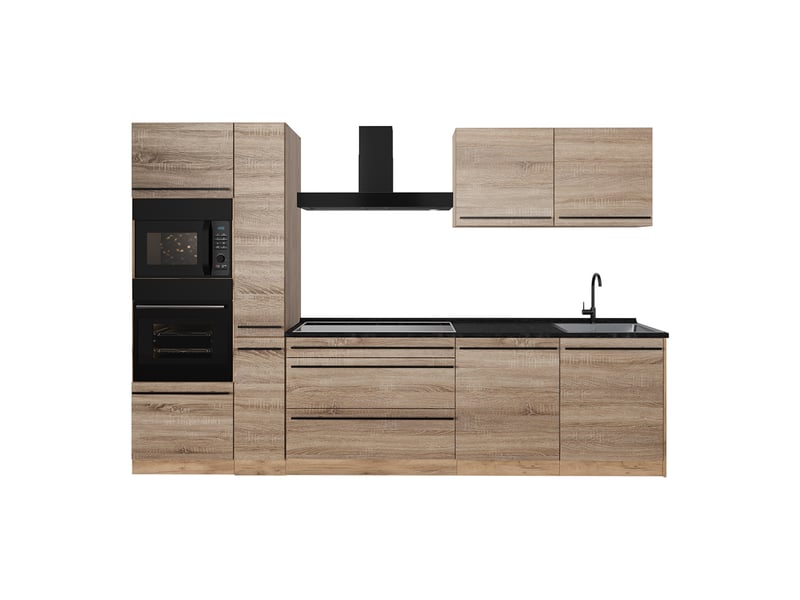 Vicco cuisine, sonomachêne doré, 310cm plan de travail anthracite - Conforama A