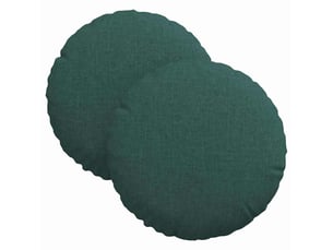 Lot de 2 coussins de siège, coussins décoratifs tissu vert foncé ø30 x 13 cm cf59873