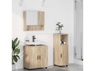 Ensemble de mobilier de salle de bain 3 pc chêne sonoma cf64366