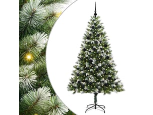 Sapin de noël, arbre de noël artificiel avec neige artificielle 300 led shl5454