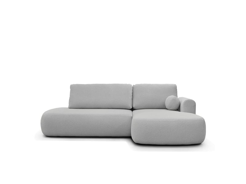 Canapé molino convertible 4 places angle droit gris clair laine bouclée 3CA61.LO.4AC.D.16 - Conforama A