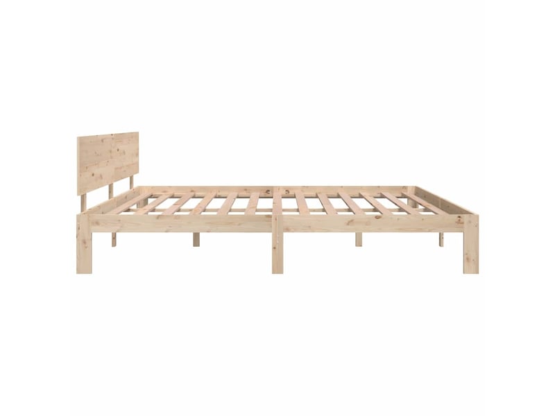  Lit double- lit adulte -  cadre de lit sans matelas bois massif de pin 200x200 cm  - Conforama D