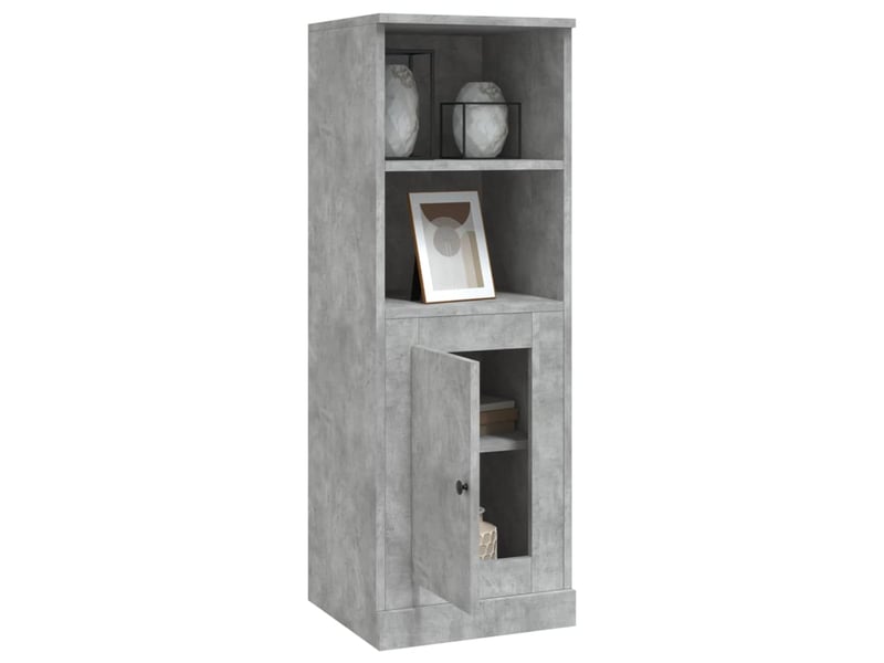  Buffet haut - bahut - meuble de rangement gris béton 36x35,5x103,5 cm bois d'ingénierie  - Conforama E