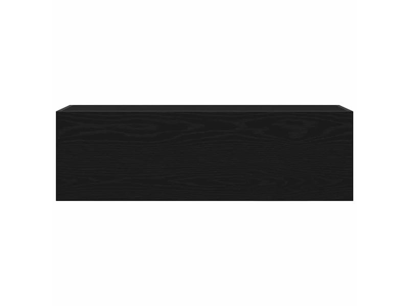 Armoire murale de bain, meuble de rangement noir 100x25x30 cm bois d'ingénierie - Conforama E