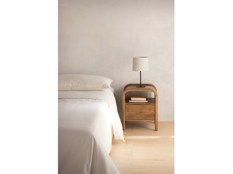  Table de chevet à 1 tiroir en bois massif de manguier  - Conforama B