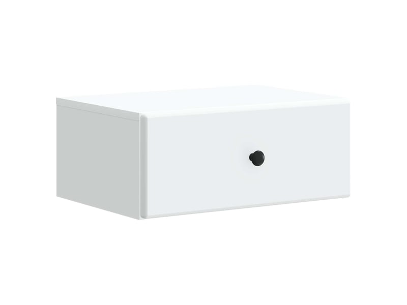  Table de chevet - cabinet de chevet - table de nuit mural avec tiroir blanc 49 x 34,5 x 20 cm  - Conforama A