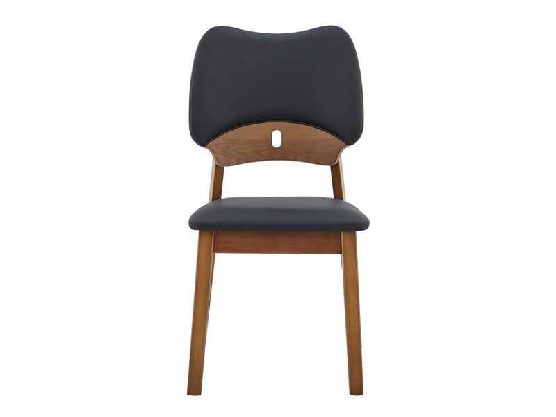  Chaise de cuisine 2 chaises assise rembourrée dossier papillon bois style moderne design  - Conforama A