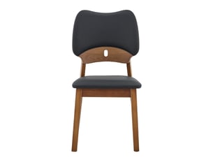 Chaise de cuisine 2 chaises assise rembourrée dossier papillon bois style moderne design