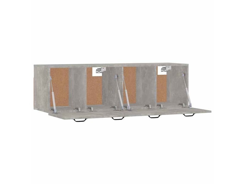  Armoires murales 2 pcs salon gris béton 80x35x36,5cm bois d'ingénierie  - Conforama E