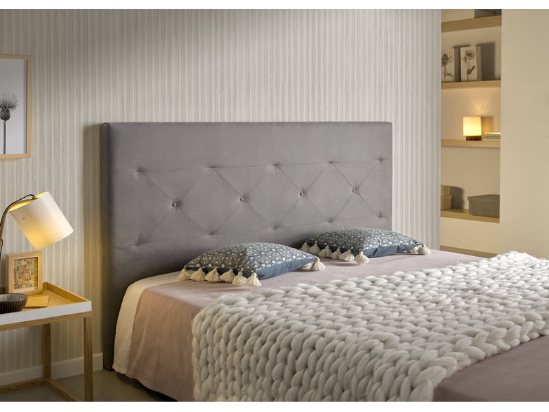  Tête de lit capitonnée en tissu zafiro - tissu anti-taches, rembourrage mousse, fixations incluses 8435720010800 - Conforama C