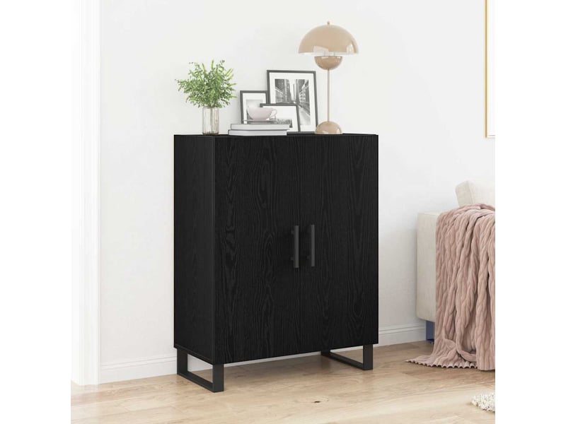  Buffet - bahut - meuble de rangement chêne noir 69,5 x 34 x 90 cm bois d'ingénierie  - Conforama B