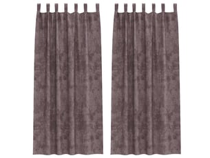 Lot de 2 rideaux en velours, rideaux de fenêtre marron 260 x 140 cm velours cf44241