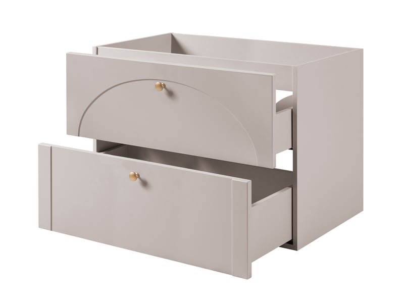  Ensemble de 2 meubles sous-vasque suspendus aura 160 cm cachemire mat g  - Conforama R