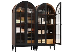 Armoire 4 porte(s) <strong>MODFU</strong> <strong></strong> coloris noir largeur 35.5 cm