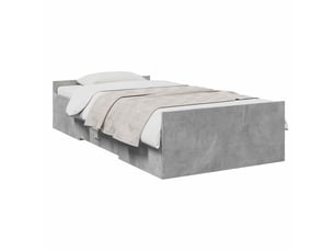Lit simple 80x200 cm    coloris gris