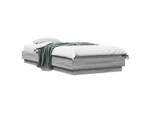 Lit simple 80x200 cm coloris gris