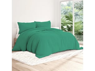 Housse de couette unie 100% percale de coton 80 fils + taie(s) 65x65 cm – fabriquée en europe – doux et respirant - oeko-tex®