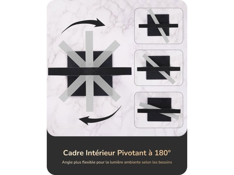  Lampe de table led tactile 18w 750 lm cadre pivotant 3 cct noir argent 370618_AAAYU30548_6_DROPFR - Conforama D
