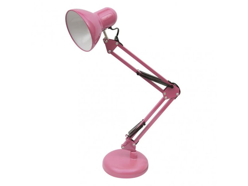  Lampe de bureau fabrilamp rutilo rose 1 x e27 articulée 57x39x15 cm 140371000 - Conforama A