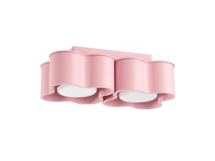 Plafonnier ovio 2 rose gx53 aluminium moderne 8x24.5x12cm