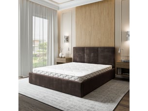 Lit coffre 180x200 cm <strong>MASSENO</strong>  <strong></strong> coloris marron