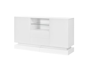 Buffet 2 porte(s) 2 tiroir(s) LEYTN - 140 cm coloris blanc