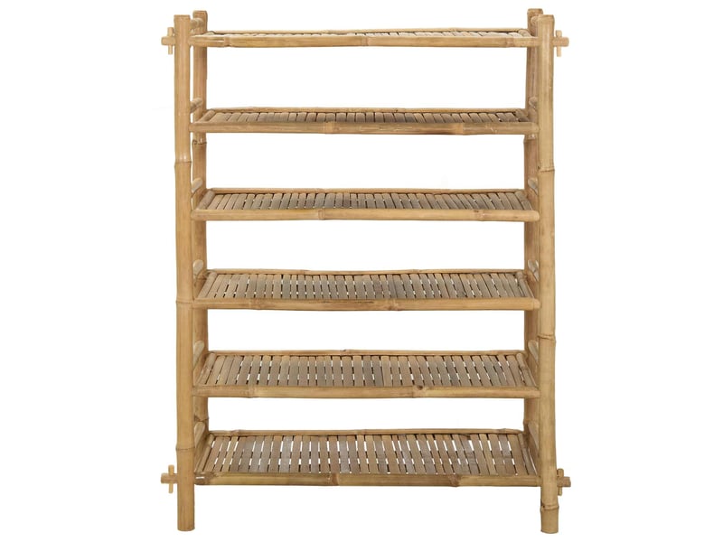  Meuble à chaussures, rack à chaussures avec étagère naturel 6 niveaux bambou  - Conforama C