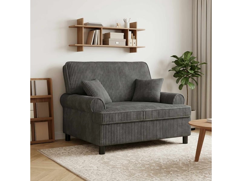  Vidaxl fauteuil xxl avec coussins gris clair tissu à 1,5 lignes  - Conforama B