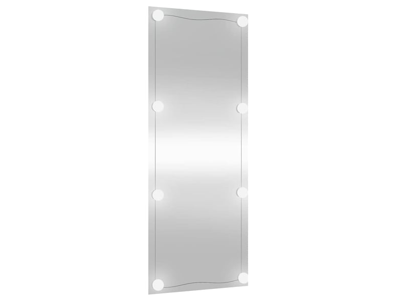  Miroir mural avec lumières led 40x100 cm verre rectangulaire cf62819  - Conforama D