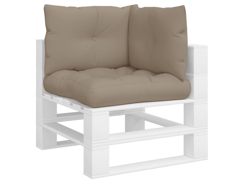  Lot de 3 coussins de palette, coussins de canapé taupe tissu cf59715  - Conforama C