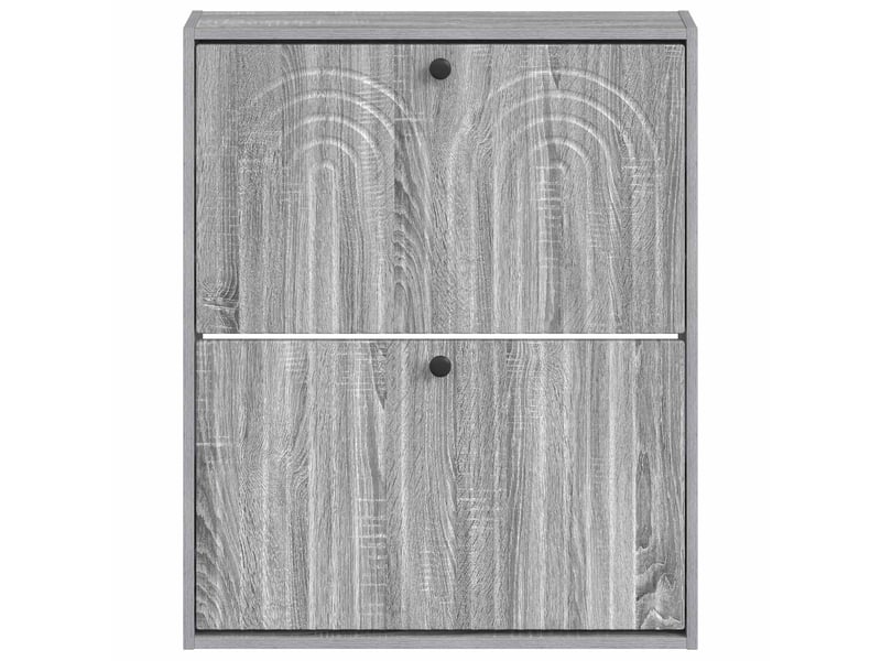  Meuble à chaussures mural, armoire à chaussures alkmaar 71x17x86 cm sonoma gris  - Conforama D