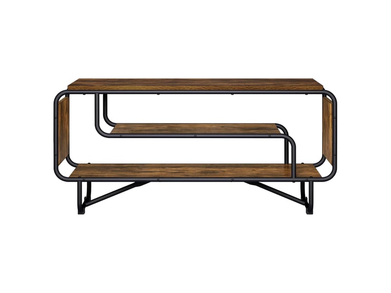  Meuble tv moderne, banc tv 98x36x45 cm chêne fumé bois d'ingénierie  - Conforama C