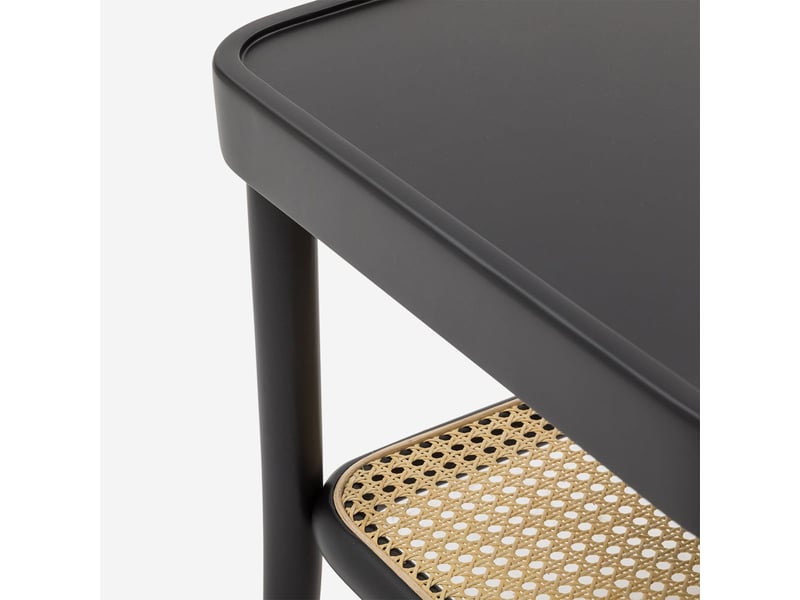  Table basse rectangulaire en bois avec étagère thomas - noir  - Conforama E