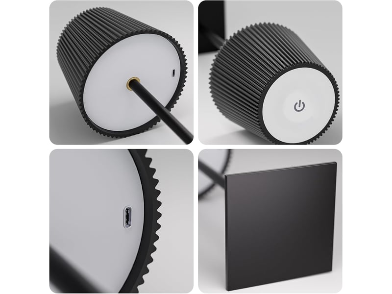 Lampe de table sans fil à intensité variable tactile batterie 3 températures de couleur - Conforama E